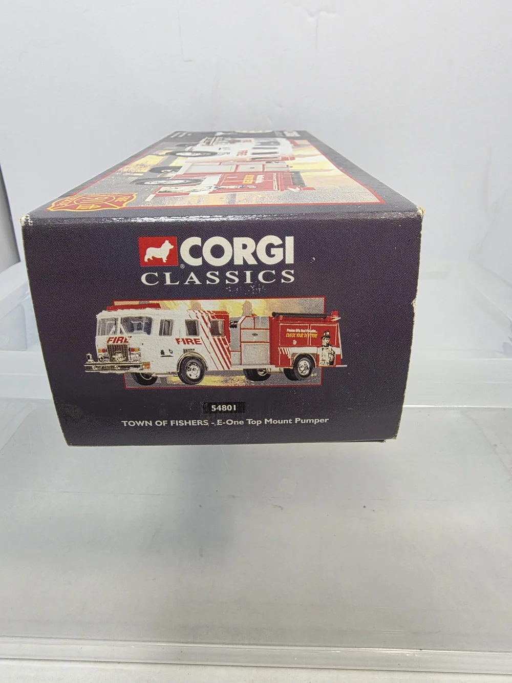 Corgi Classics Town of Fishers E-One Top Mount Pumper 1:50 LE #54801 NIB (UR)